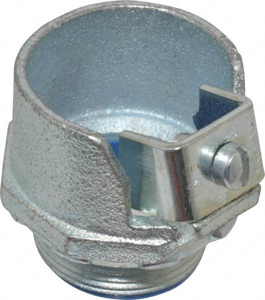 Thomas & Betts - 1-1/4" Trade, Malleable Iron Set Screw Straight FMC Conduit Connector - Insulated - A1 Tooling