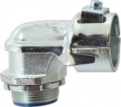 Thomas & Betts - 1-1/4" Trade, Malleable Iron Set Screw Angled FMC Conduit Connector - Insulated - A1 Tooling