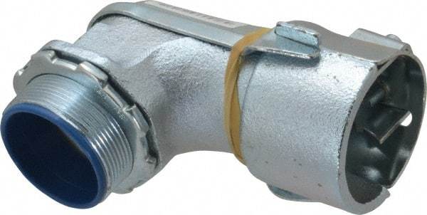 Thomas & Betts - 2" Trade, Malleable Iron Set Screw Angled FMC Conduit Connector - Insulated - A1 Tooling