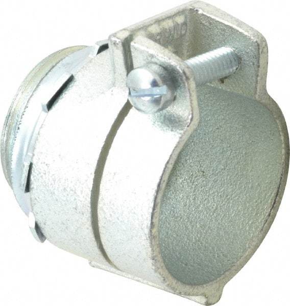 Thomas & Betts - 1" Trade, Malleable Iron Squeeze Clamp Straight FMC Conduit Connector - Noninsulated - A1 Tooling