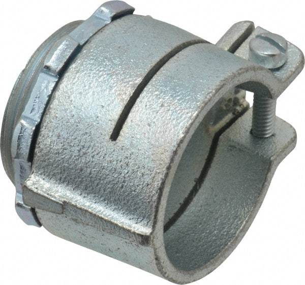 Thomas & Betts - 1-1/4" Trade, Malleable Iron Squeeze Clamp Straight FMC Conduit Connector - Noninsulated - A1 Tooling