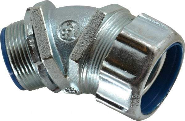 Thomas & Betts - 1-1/4" Trade, Malleable Iron Threaded Angled Liquidtight Conduit Connector - Insulated - A1 Tooling