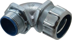 Thomas & Betts - 1-1/4" Trade, Malleable Iron Threaded Angled Liquidtight Conduit Connector - Insulated - A1 Tooling