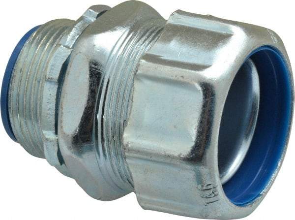 Thomas & Betts - 1-1/4" Trade, Steel Threaded Straight Liquidtight Conduit Connector - Noninsulated - A1 Tooling