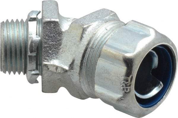 Thomas & Betts - 1/2" Trade, Malleable Iron Threaded Angled Liquidtight Conduit Connector - Noninsulated - A1 Tooling