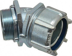 Thomas & Betts - 1-1/2" Trade, Malleable Iron Threaded Angled Liquidtight Conduit Connector - Noninsulated - A1 Tooling