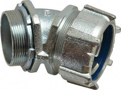 Thomas & Betts - 2" Trade, Malleable Iron Threaded Angled Liquidtight Conduit Connector - Noninsulated - A1 Tooling