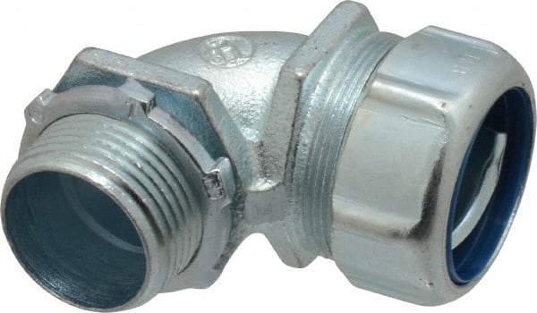 Thomas & Betts - 1" Trade, Malleable Iron Threaded Angled Liquidtight Conduit Connector - Noninsulated - A1 Tooling