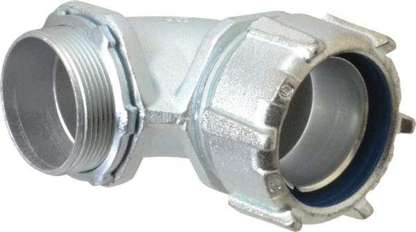 Thomas & Betts - 2" Trade, Malleable Iron Threaded Angled Liquidtight Conduit Connector - Noninsulated - A1 Tooling