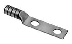 Thomas & Betts - 500 kcmil Wire Noninsulated Compression Connection Rectangle Ring Terminal - 1/2" Stud, 6" OAL x 1.61" Wide, Tin Plated Copper Contact - A1 Tooling