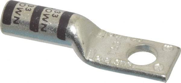 Thomas & Betts - 3-2 AWG Noninsulated Compression Connection Square Ring Terminal - 5/16" Stud, 2.03" OAL x 0.59" Wide, Tin Plated Copper Contact - A1 Tooling