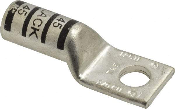 Thomas & Betts - 2/0 AWG Noninsulated Compression Connection Square Ring Terminal - 3/8" Stud, 2.28" OAL x 0.83" Wide, Tin Plated Copper Contact - A1 Tooling