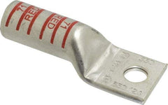 Thomas & Betts - 350 kcmil Wire Noninsulated Compression Connection Square Ring Terminal - 1/2" Stud, 3.68" OAL x 1.36" Wide, Tin Plated Copper Contact - A1 Tooling