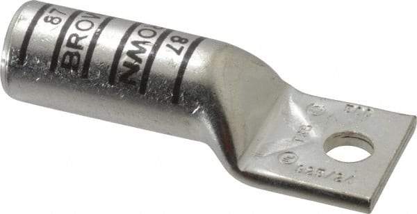 Thomas & Betts - 500 kcmil Wire Noninsulated Compression Connection Square Ring Terminal - 1/2" Stud, 4-1/4" OAL x 1.61" Wide, Tin Plated Copper Contact - A1 Tooling