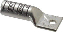 Thomas & Betts - 500 kcmil Wire Noninsulated Compression Connection Square Ring Terminal - 1/2" Stud, 4-1/4" OAL x 1.61" Wide, Tin Plated Copper Contact - A1 Tooling