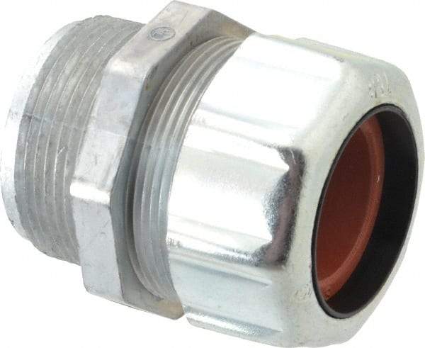 Thomas & Betts - 1 to 1-3/16" Cable Capacity, Liquidtight, Straight Strain Relief Cord Grip - 1-1/2 NPT Thread, 3-1/16" Long, Zinc - A1 Tooling