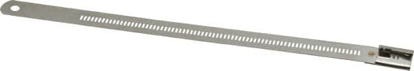 Thomas & Betts - 6" Long Black Stainless Steel Standard Cable Tie - 250 Lb Tensile Strength, 0.25mm Thick, 4" Max Bundle Diam - A1 Tooling