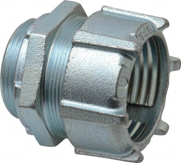 Thomas & Betts - 1-1/2" Trade, Malleable Iron Compression Straight Rigid/Intermediate (IMC) Conduit Connector - Noninsulated - A1 Tooling