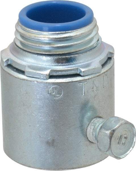 Thomas & Betts - 1/2" Trade, Steel Set Screw Straight Rigid/Intermediate (IMC) Conduit Connector - Insulated - A1 Tooling