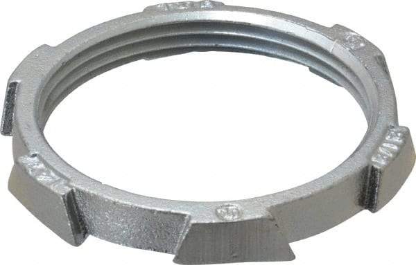 Thomas & Betts - 2-1/2" Trade, Malleable Iron Threaded Rigid/Intermediate (IMC) Conduit Locknut - Noninsulated - A1 Tooling