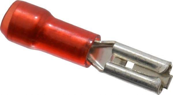 Thomas & Betts - 22 to 18 AWG, Nylon, Fully Insulated, Female Wire Disconnect - 0.11 Inch Wide Tab, Red, RoHS Compliant, UL 94 V-2 - A1 Tooling