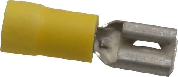 Thomas & Betts - 12 to 10 AWG, Vinyl, Fully Insulated, Female Wire Disconnect - 1/4 Inch Wide Tab, Yellow, CSA Certified, RoHS Compliant, UL 94 V-0, UL File E66716, UL Listed - A1 Tooling