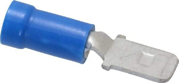 Thomas & Betts - 16 to 14 AWG, Vinyl, Fully Insulated, Male Wire Disconnect - 1/4 Inch Wide Tab, Blue, CSA Certified, RoHS Compliant, UL 94 V-0, UL File E66716, UL Listed - A1 Tooling