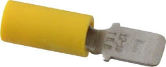 Thomas & Betts - 12 to 10 AWG, Vinyl, Fully Insulated, Male Wire Disconnect - 1/4 Inch Wide Tab, Yellow, CSA Certified, RoHS Compliant, UL 94 V-0, UL File E66716, UL Listed - A1 Tooling