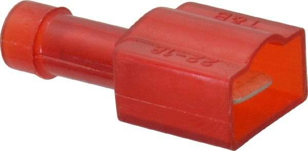 Thomas & Betts - 22 to 18 AWG, Nylon, Fully Insulated, Male Wire Disconnect - 1/4 Inch Wide Tab, Red, CSA Certified, RoHS Compliant, UL 94 V-0, UL File E66716, UL Listed - A1 Tooling