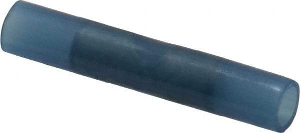 Thomas & Betts - 16 to 14 AWG Compatible, Nylon Fully Insulated, Crimp-On Butt Splice Terminal - 2 Wire Entries, Copper Contacts, Tin Contact Plating, 1.19" OAL, Blue - A1 Tooling