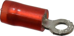 Thomas & Betts - 22-16 AWG Partially Insulated Crimp Connection D Shaped Ring Terminal - #4 Stud, 0.72" OAL x 0.23" Wide, Tin Plated Copper Contact - A1 Tooling