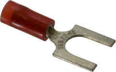 Thomas & Betts - 1/4" Stud, 22 to 16 AWG Compatible, Partially Insulated, Crimp Connection, Standard Fork Terminal - A1 Tooling