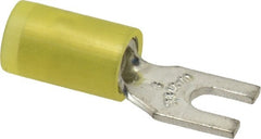 Thomas & Betts - #6 Stud, 12 to 10 AWG Compatible, Partially Insulated, Crimp Connection, Standard Fork Terminal - A1 Tooling