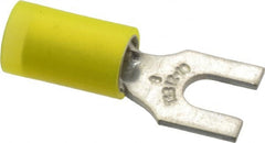 Thomas & Betts - #8 Stud, 12 to 10 AWG Compatible, Partially Insulated, Crimp Connection, Standard Fork Terminal - A1 Tooling