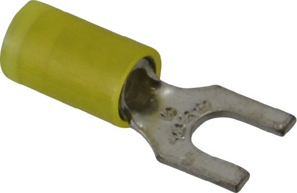 Thomas & Betts - #10 Stud, 12 to 10 AWG Compatible, Partially Insulated, Crimp Connection, Standard Fork Terminal - A1 Tooling