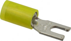 Thomas & Betts - #6 Stud, 12 to 10 AWG Compatible, Partially Insulated, Crimp Connection, Locking Fork Terminal - A1 Tooling