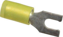 Thomas & Betts - #8 Stud, 12 to 10 AWG Compatible, Partially Insulated, Crimp Connection, Locking Fork Terminal - A1 Tooling