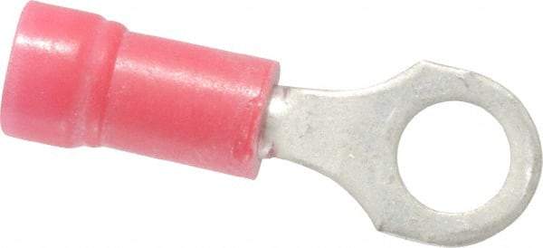 Thomas & Betts - 22-16 AWG Partially Insulated Crimp Connection D Shaped Ring Terminal - #10 Stud, 0.97" OAL x 0.31" Wide, Tin Plated Copper Contact - A1 Tooling