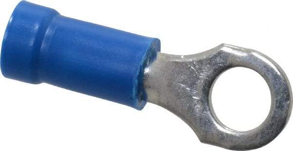 Thomas & Betts - 18-14 AWG Partially Insulated Crimp Connection D Shaped Ring Terminal - #10 Stud, 0.97" OAL x 0.31" Wide, Tin Plated Copper Contact - A1 Tooling