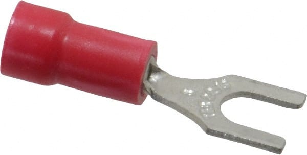 Thomas & Betts - #8 Stud, 22 to 16 AWG Compatible, Partially Insulated, Crimp Connection, Standard Fork Terminal - A1 Tooling