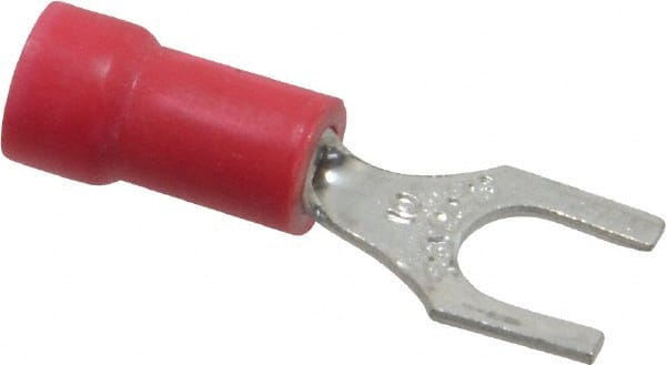 Thomas & Betts - #10 Stud, 22 to 16 AWG Compatible, Partially Insulated, Crimp Connection, Standard Fork Terminal - A1 Tooling