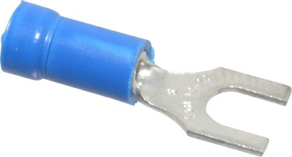 Thomas & Betts - #8 Stud, 18 to 14 AWG Compatible, Partially Insulated, Crimp Connection, Standard Fork Terminal - A1 Tooling