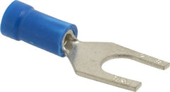 Thomas & Betts - 1/4" Stud, 18 to 14 AWG Compatible, Partially Insulated, Crimp Connection, Standard Fork Terminal - A1 Tooling