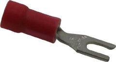 Thomas & Betts - #6 Stud, 22 to 16 AWG Compatible, Partially Insulated, Crimp Connection, Locking Fork Terminal - A1 Tooling