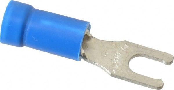 Thomas & Betts - #6 Stud, 18 to 14 AWG Compatible, Partially Insulated, Crimp Connection, Locking Fork Terminal - A1 Tooling