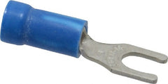 Thomas & Betts - #8 Stud, 18 to 14 AWG Compatible, Partially Insulated, Crimp Connection, Locking Fork Terminal - A1 Tooling