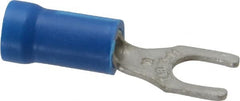 Thomas & Betts - #10 Stud, 18 to 14 AWG Compatible, Partially Insulated, Crimp Connection, Locking Fork Terminal - A1 Tooling