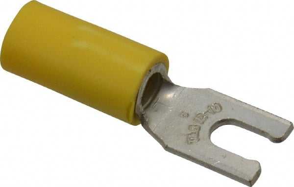 Thomas & Betts - #6 Stud, 12 to 10 AWG Compatible, Partially Insulated, Crimp Connection, Locking Fork Terminal - A1 Tooling