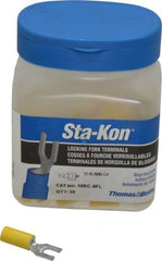 Thomas & Betts - #8 Stud, 12 to 10 AWG Compatible, Partially Insulated, Crimp Connection, Locking Fork Terminal - A1 Tooling