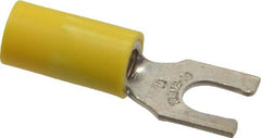 Thomas & Betts - #10 Stud, 12 to 10 AWG Compatible, Partially Insulated, Crimp Connection, Locking Fork Terminal - A1 Tooling